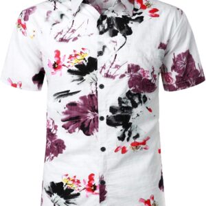 Camisa hawaiana de manga corta con botones para hombre JOGAL