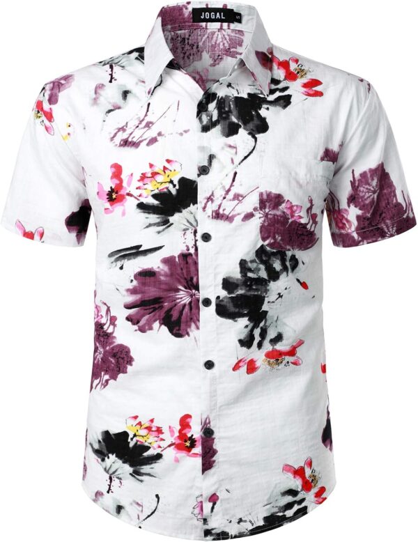 Camisa hawaiana de manga corta con botones para hombre JOGAL