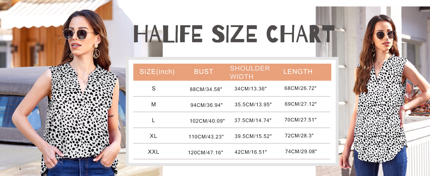 sleeveless tops for women
