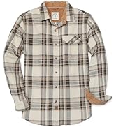 Flannel Shirt for Men Plaid Mens Button Down Long Sleeve Shirts Soft Pure Cotton Casual ...