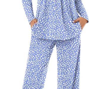 Conjunto de pijama Bestbee para mujer, ropa de dormir para otoño,2 piezas, manga larga, pantalón largo con bolsillos para mujer